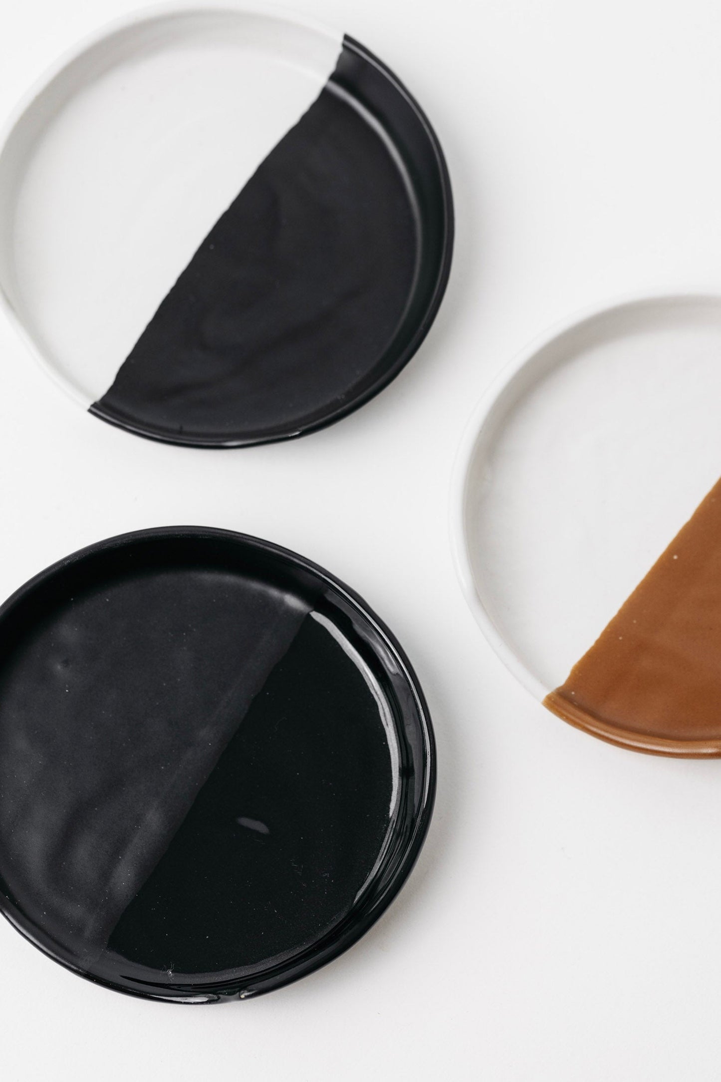 Dawson Spoon Rest - Matte Black/White - 4 inch