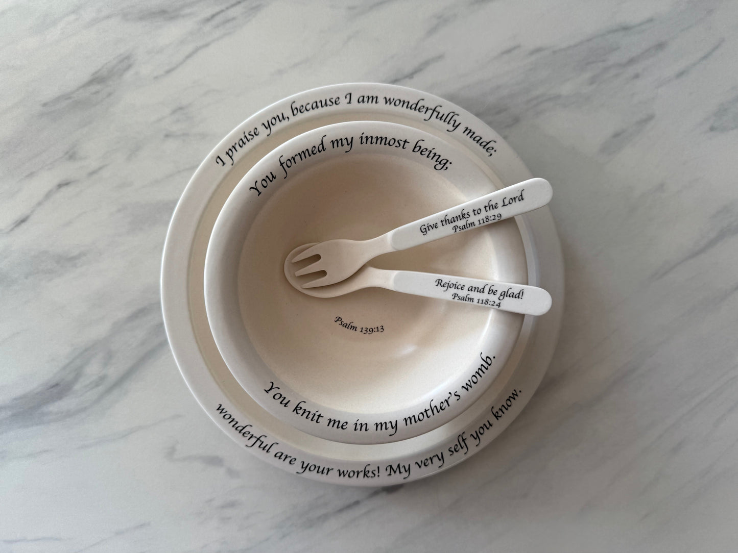 Children's Dinnerware Set - Blue/Gray