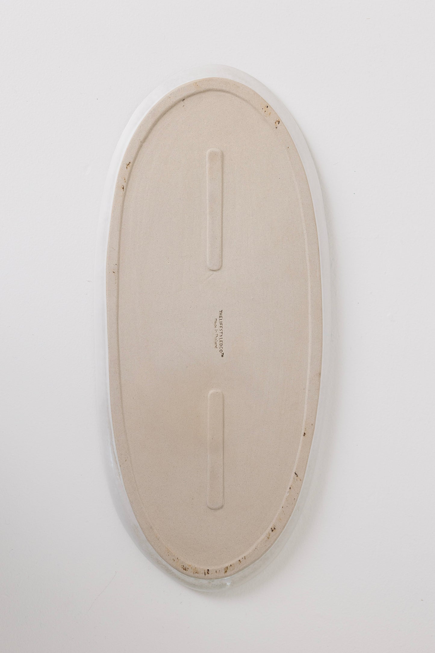 Ines Oval Lipped Serving Plate - Matte White - Set of 2