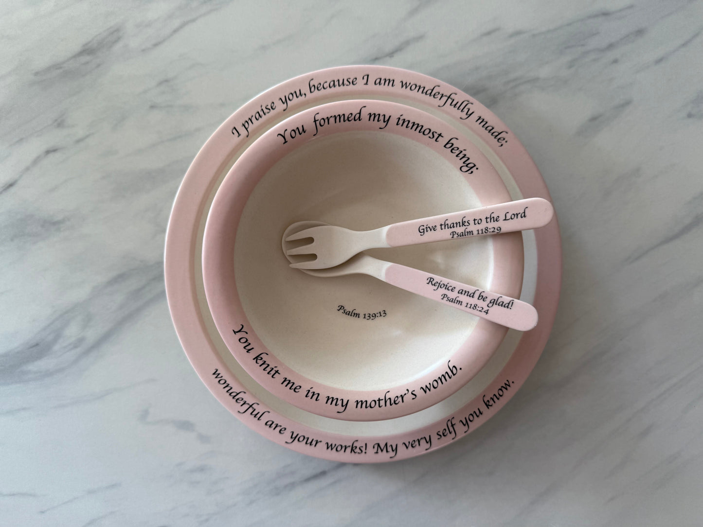 Children's Dinnerware Set - Pink