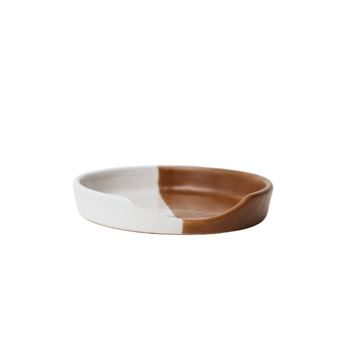 Waylon Spoon Rest - Brown/White - 4 inch
