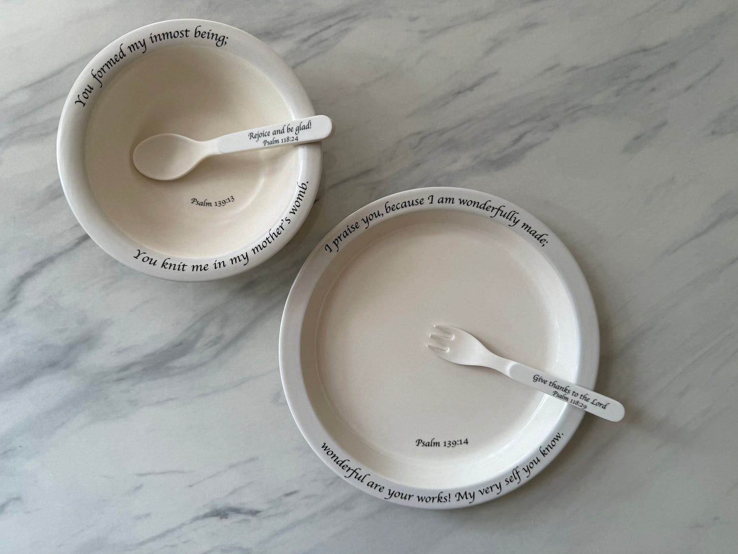 Children's Dinnerware Set - Blue/Gray