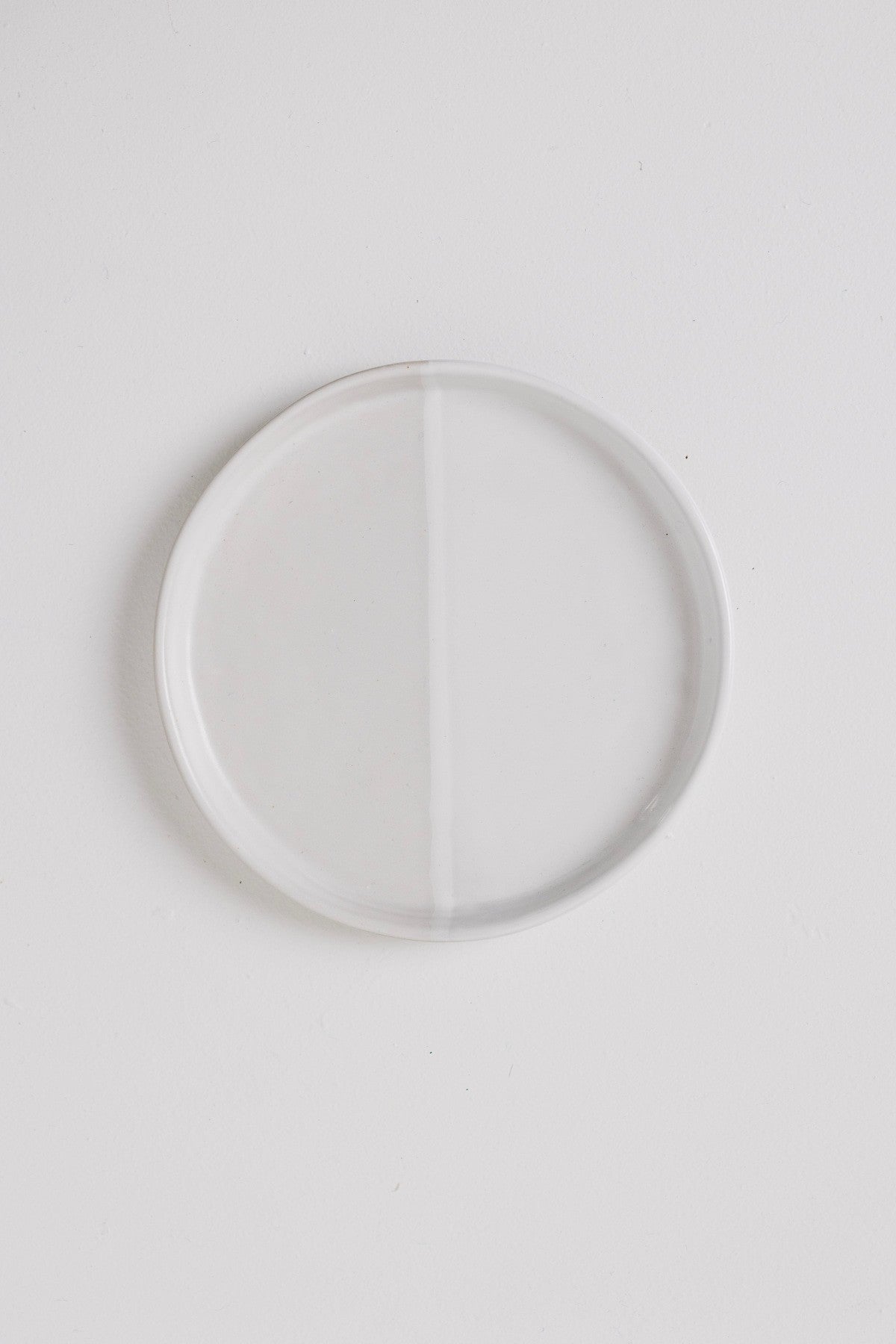 Sonnet Appetizer Plate - Matte White/Glossy White - Set of 6