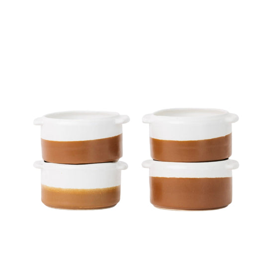 Waylon Soup Bowl - Brown/White - Set of 4