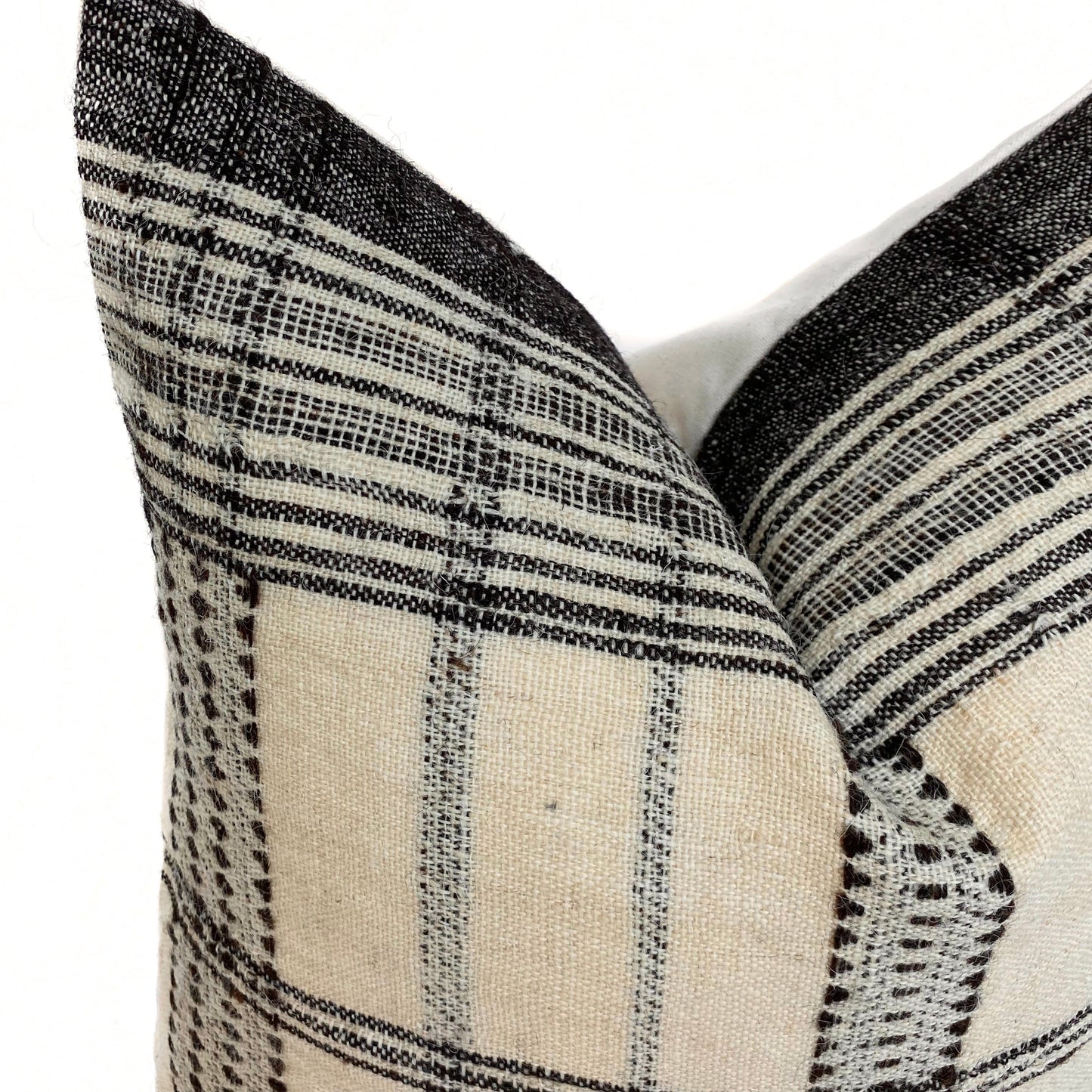 Indian Wool | Cream and Brown Pattern