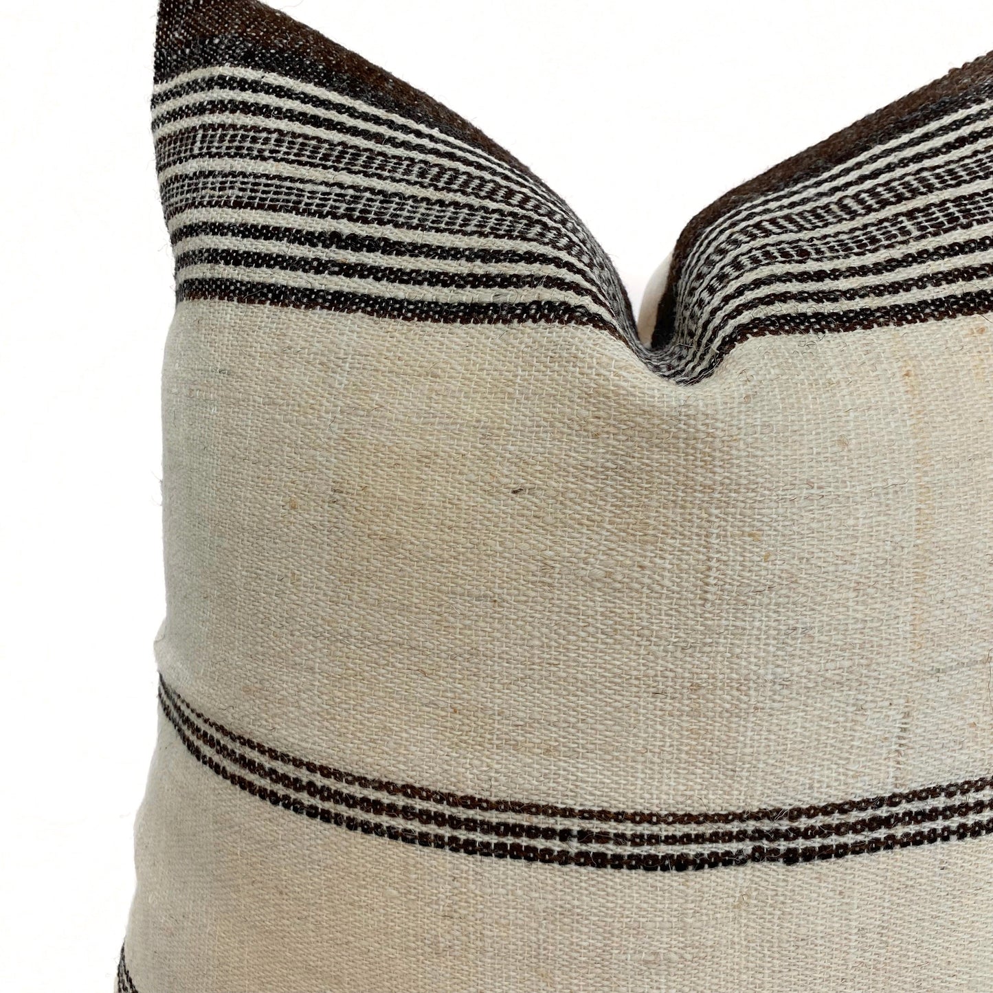 Indian Wool | Brown and Cream Stripe