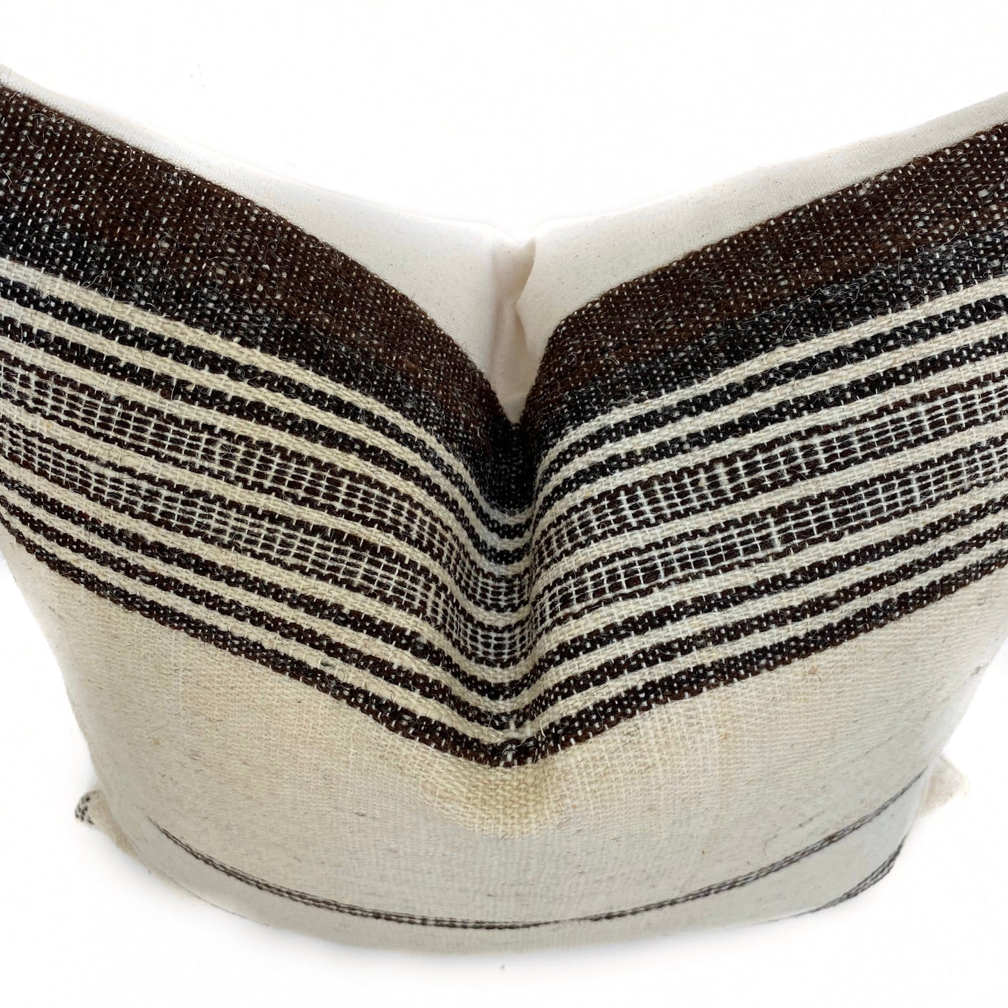 Indian Wool | Brown and Cream Stripe