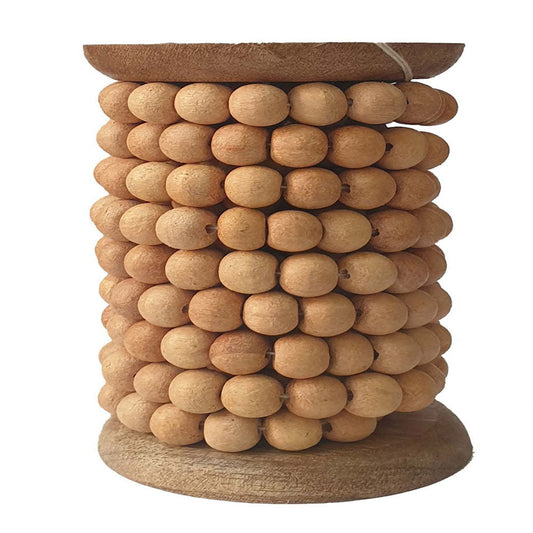 Handmade Natural Wood Bead Garlands