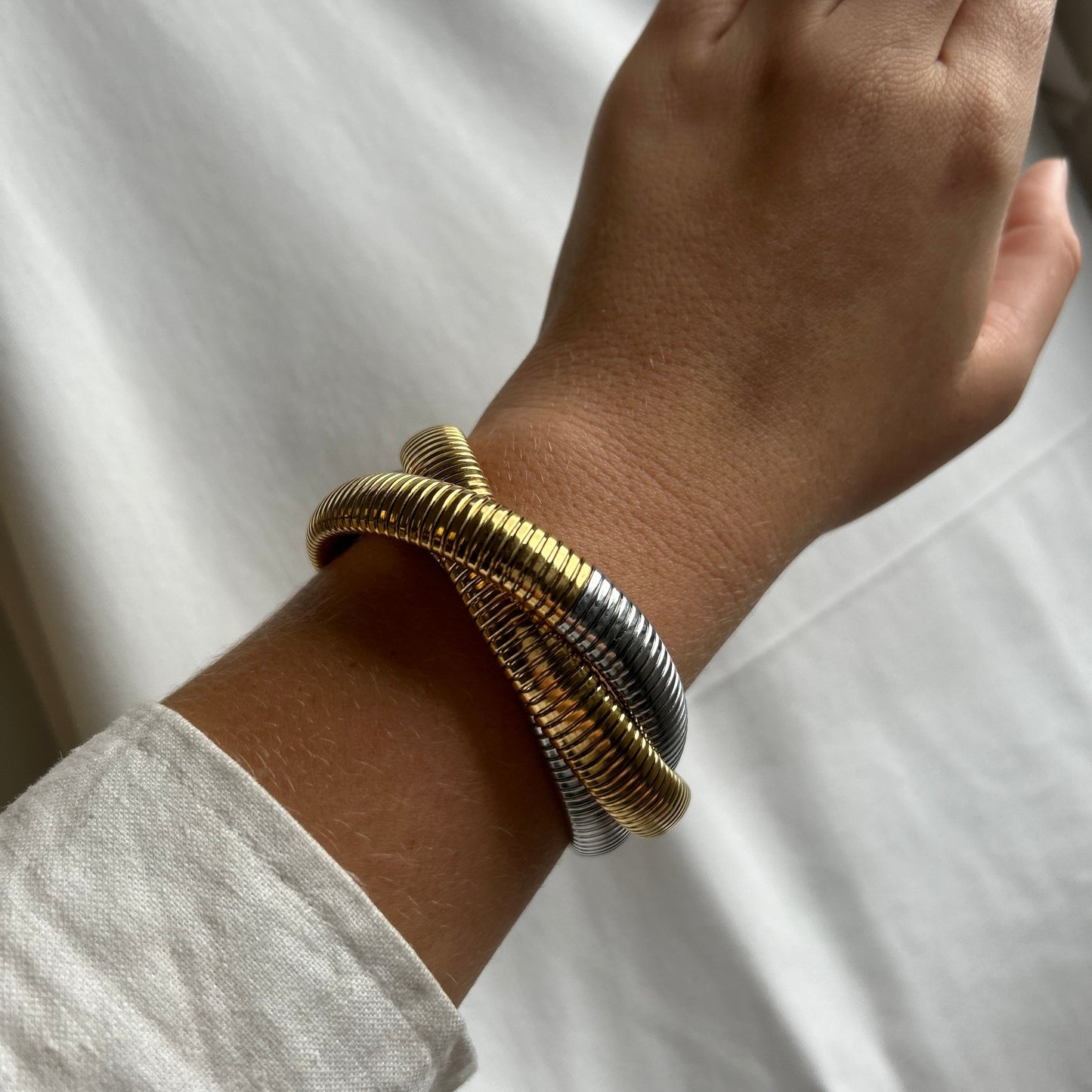 Infinity Multi Layered Bracelet – Two-Tone