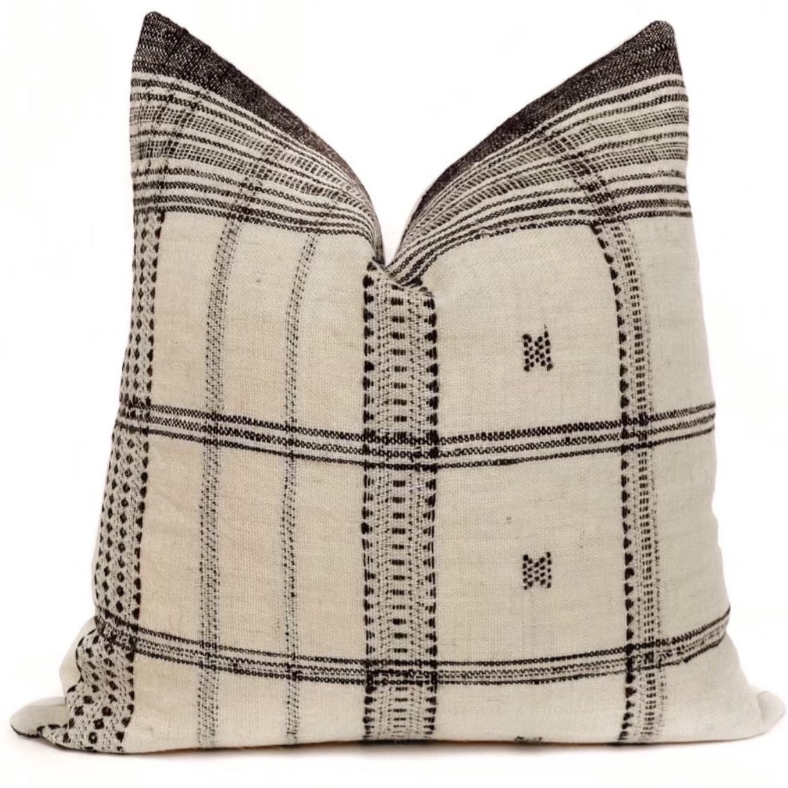 Indian Wool | Cream and Brown Pattern