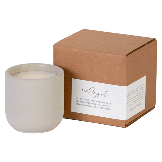 I AM Joyful 8 oz Concrete Candle