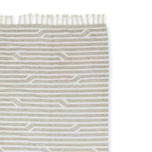 Kolkata Rug | Grey + Cream