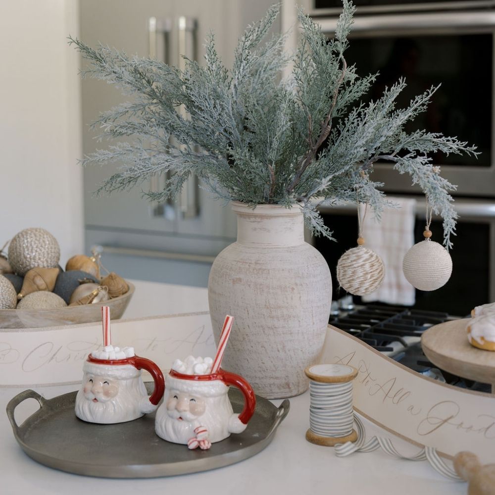 Natural Jute Christmas Ornaments with Wood Beads