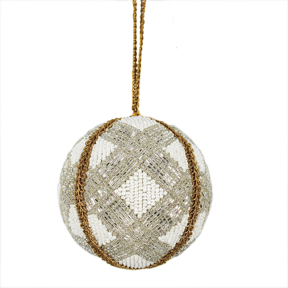 Handcrafted Shimmery Jute Christmas Ornaments
