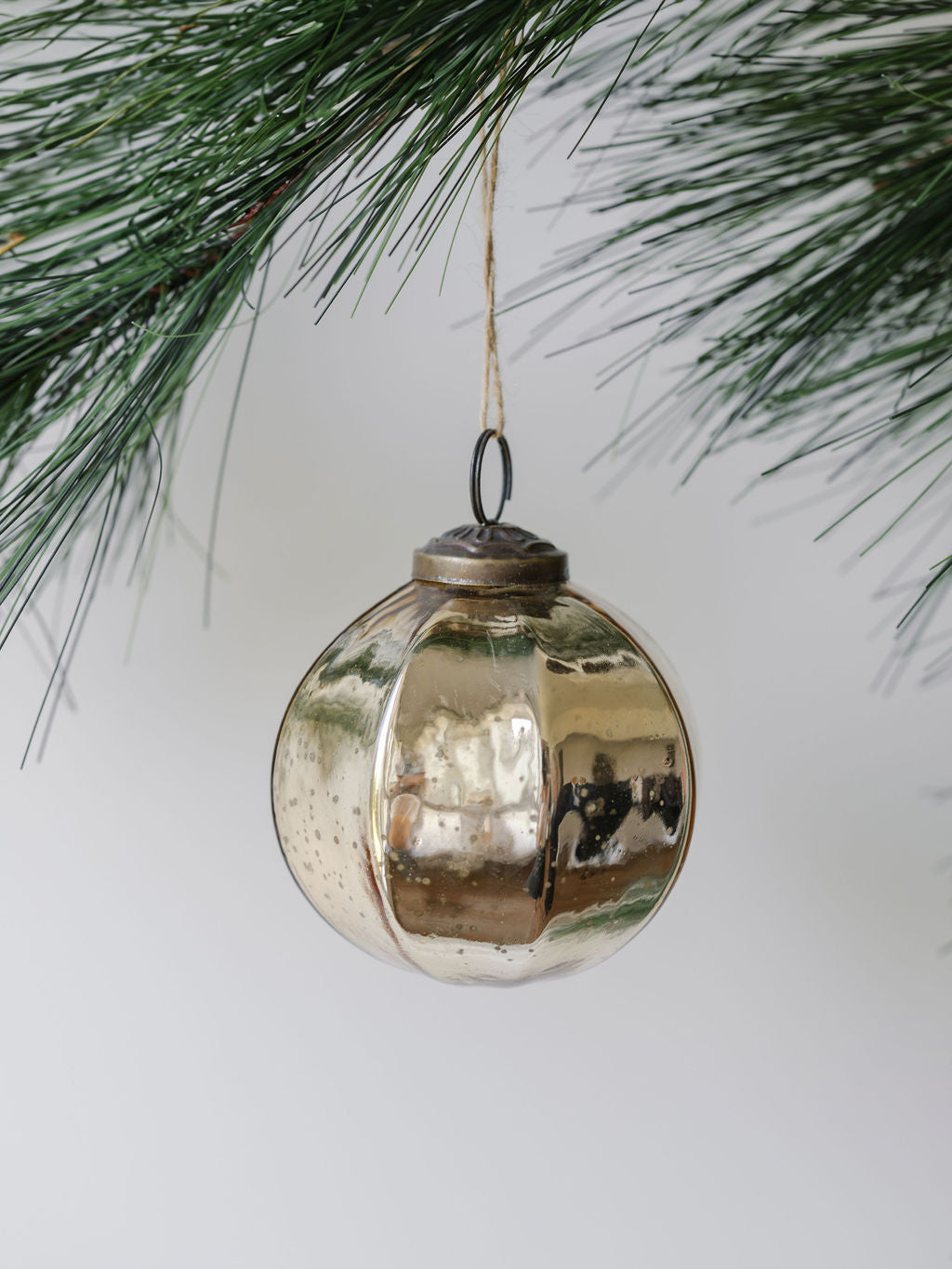 Handcrafted Antique Gold Mercury Glass Ornaments