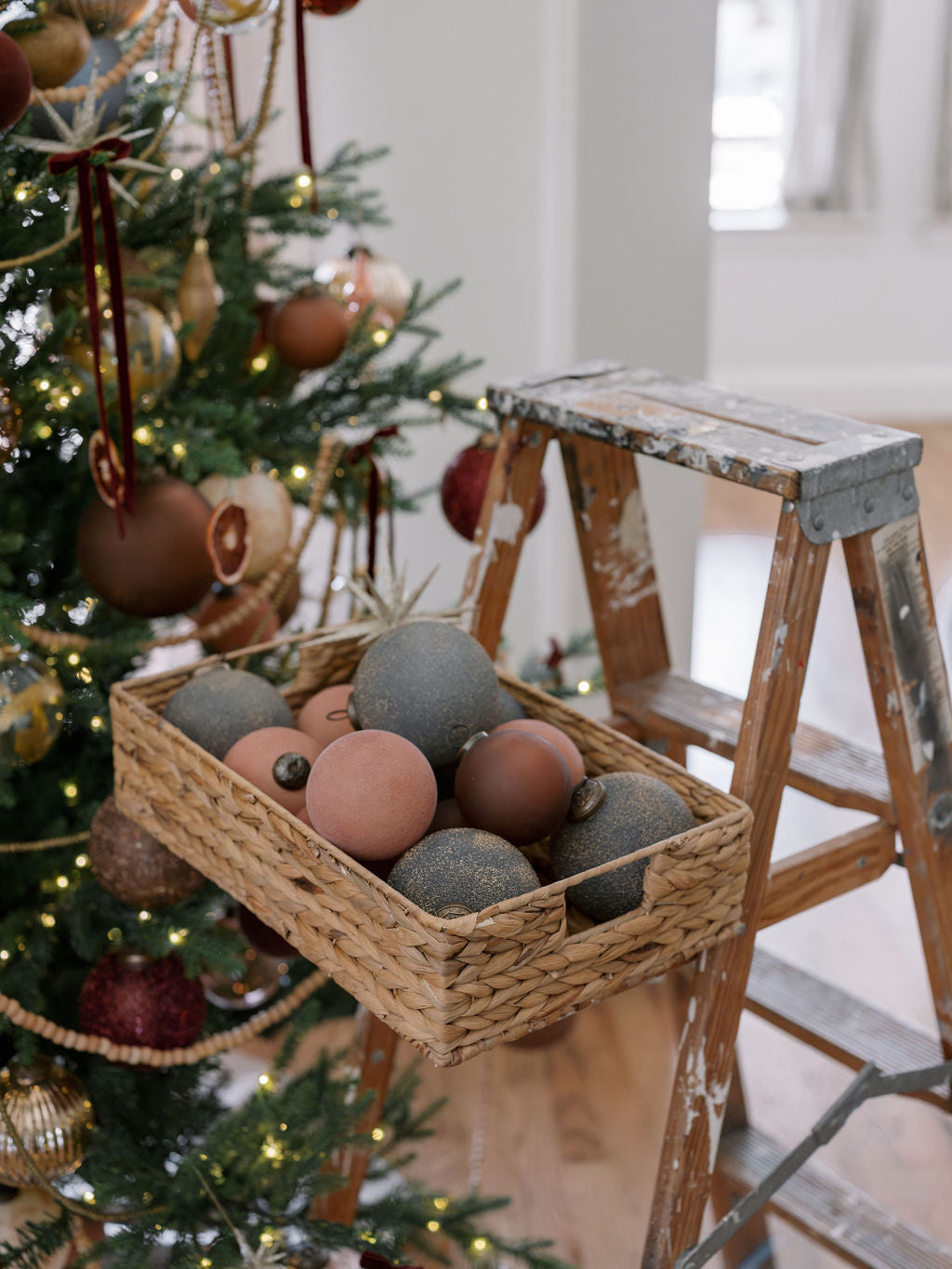 Handcrafted Slate Blue Glass Ornament