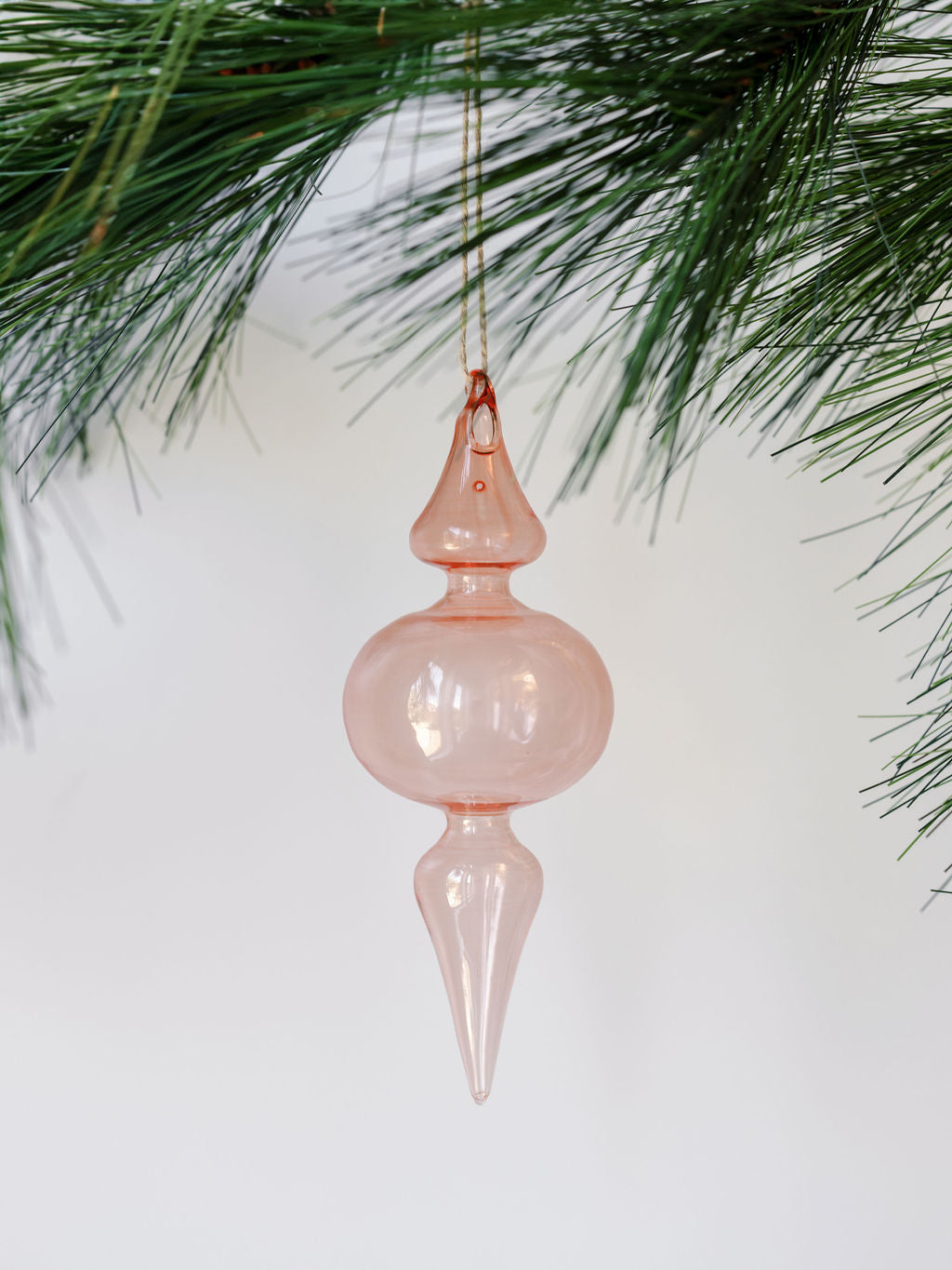 Vintage Rose & Bordeaux Glass Finial Ornaments