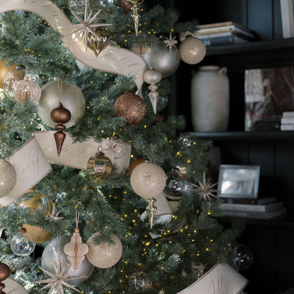 Handcrafted  Antique Bronze Beaded Glass Ornaments