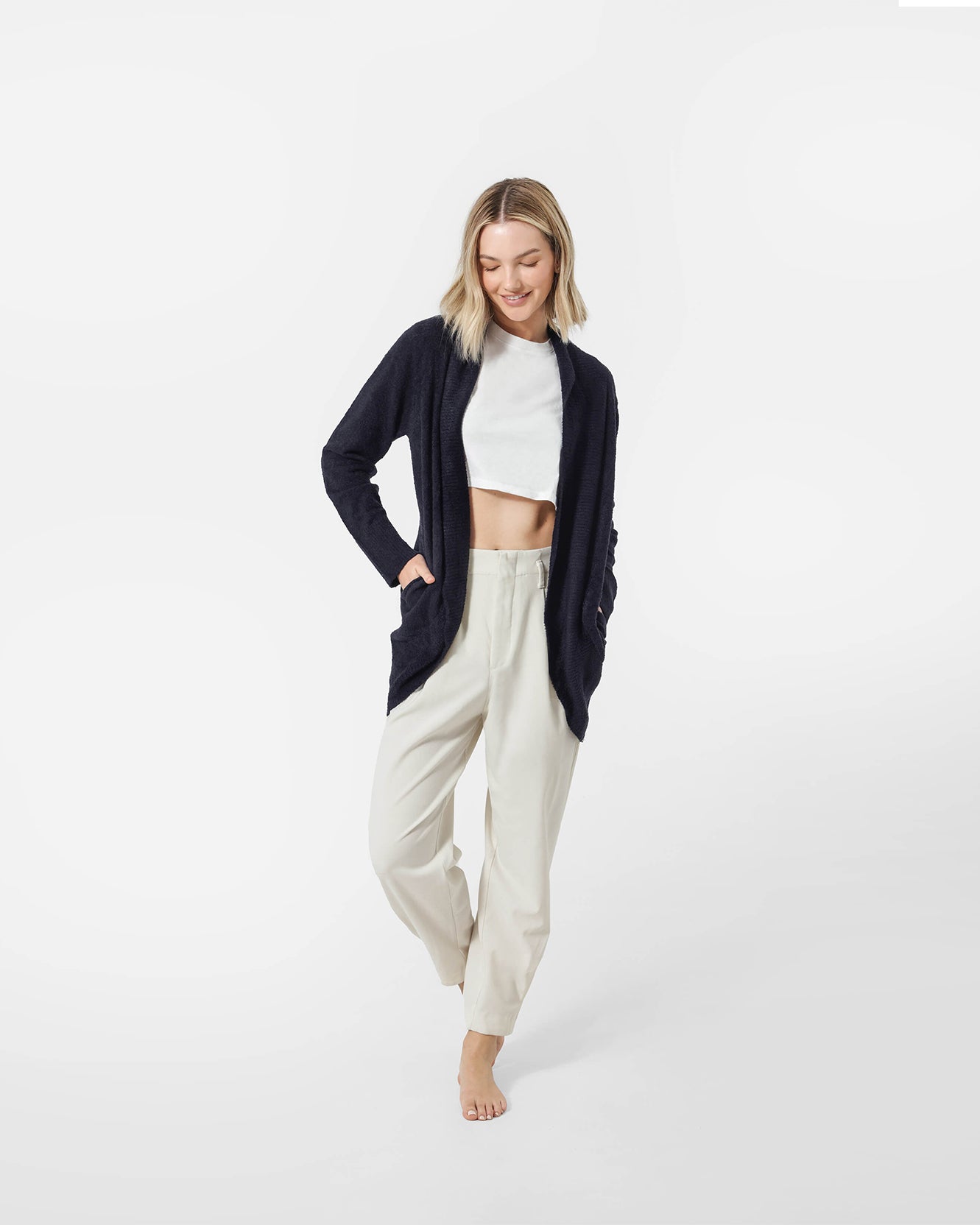 Cloud Cool Relaxed Open Front Cardigan