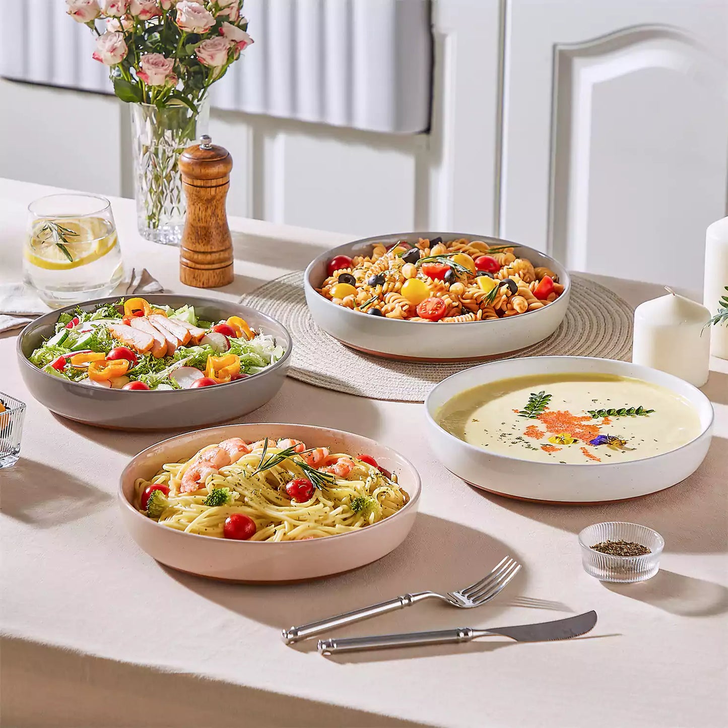 Tara Pasta Bowls Set of 4