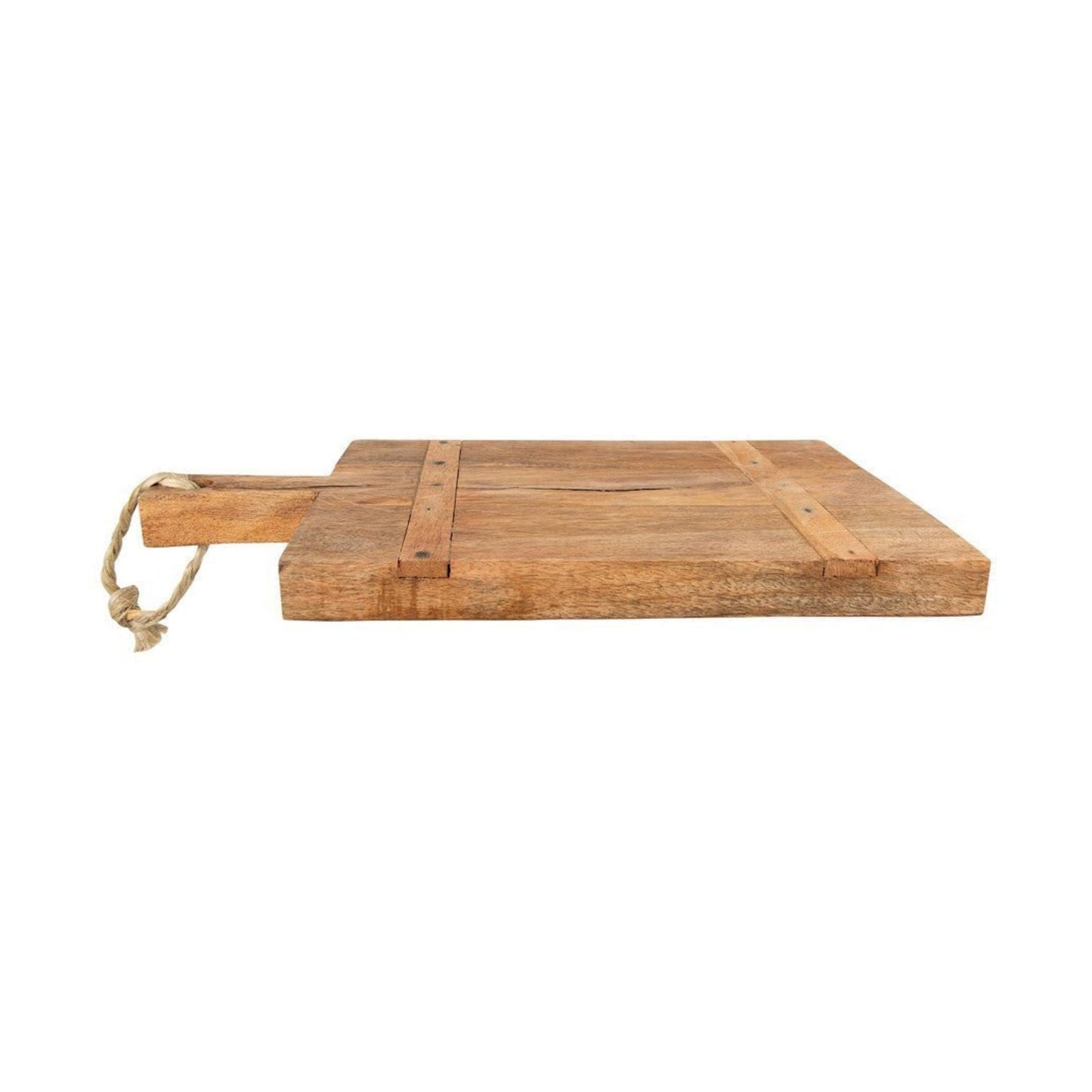Mango Wood Appetizer Tray with Rope Handle