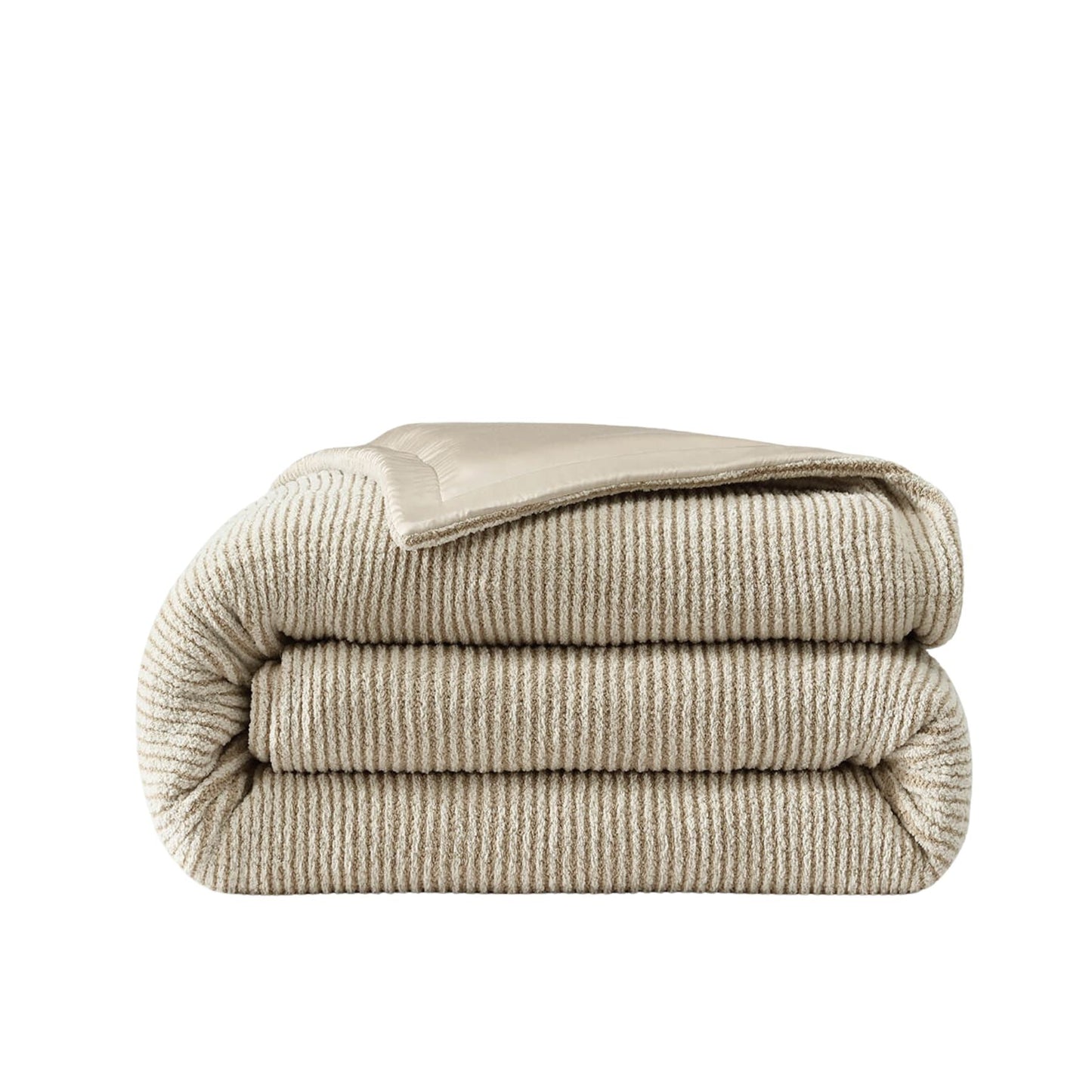 Two-Tone Snug Ribbed Bamboo Duvet Cover