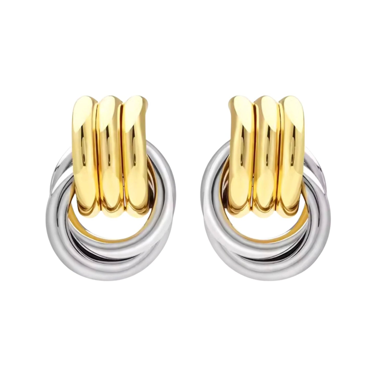 Dylan Two Tone Statement Earring