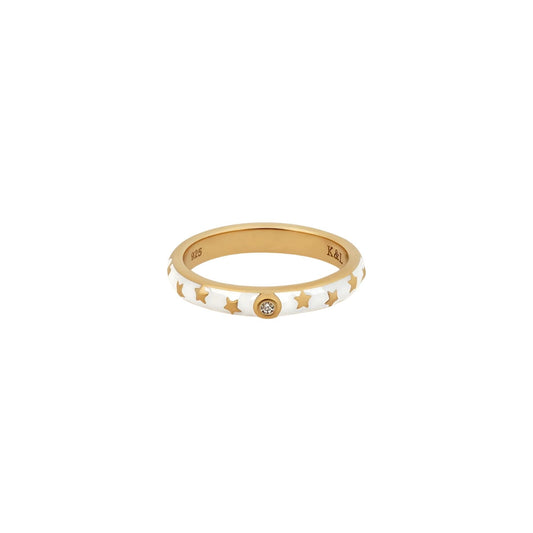 Luminous Aura Gold Stars Ring