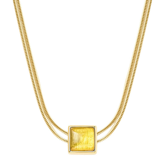 Awaken & Shine - Citrine Evil Eye November Birthstone Necklace