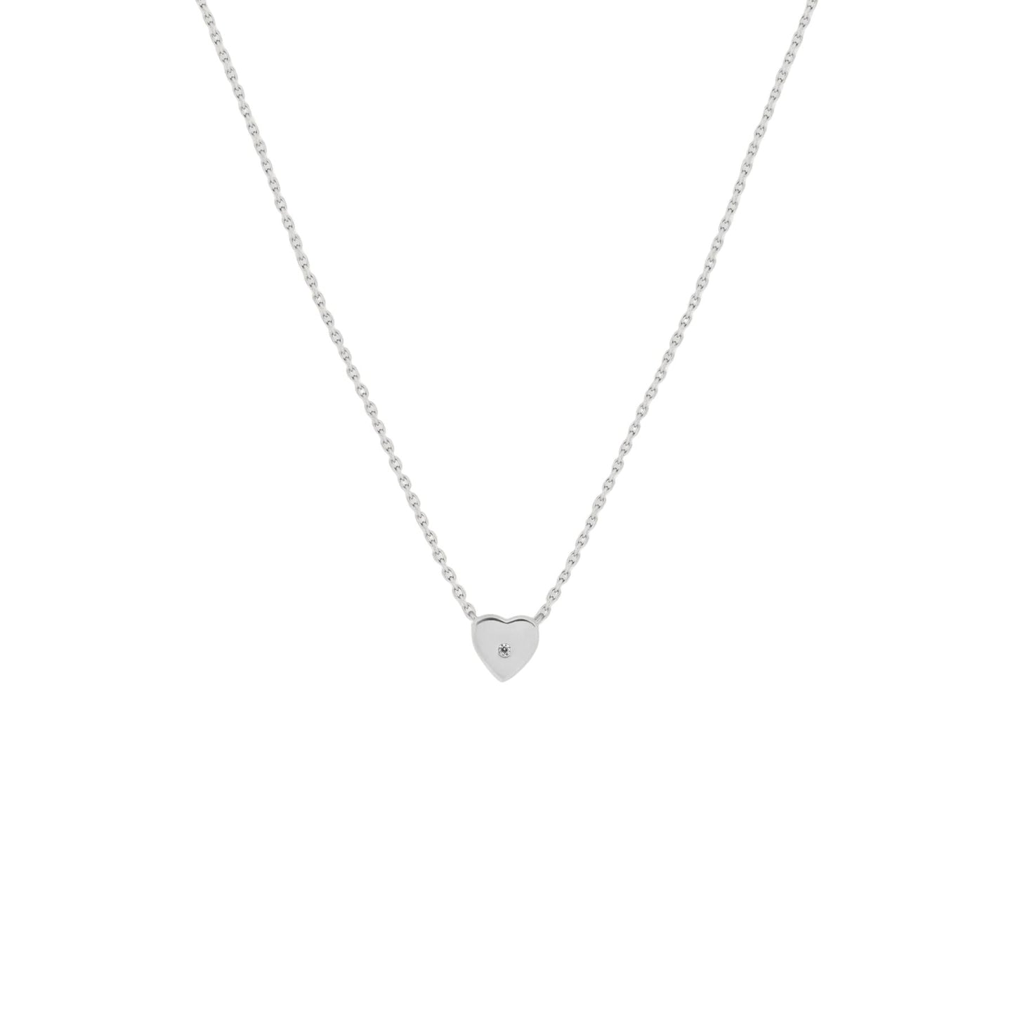 Dreamy Spirit Diamond Heart Silver Necklace