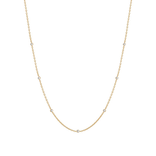 Starry Skies CZ Crystal Gold Necklace