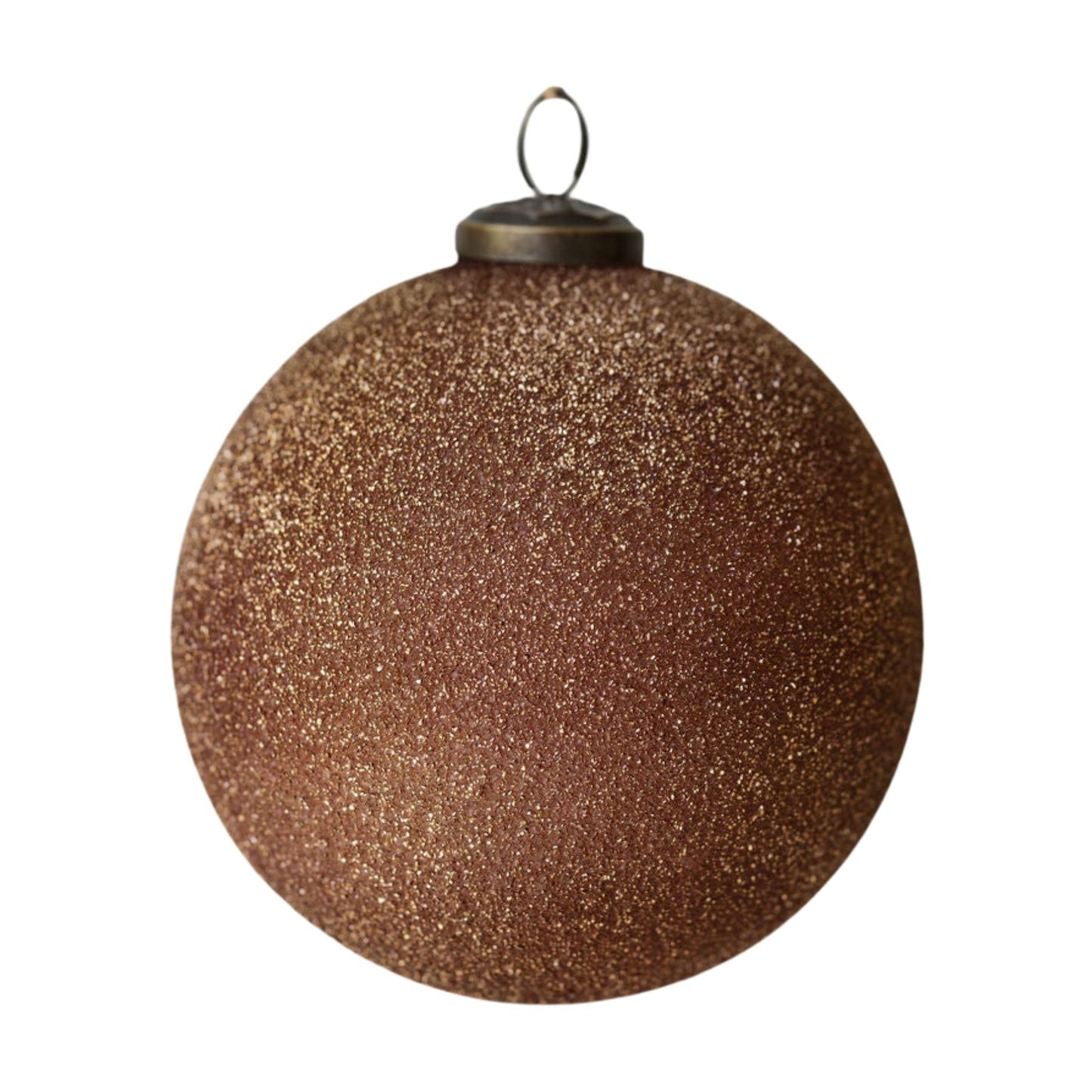 Handcrafted Textured Cinnamon Glass Ornaments