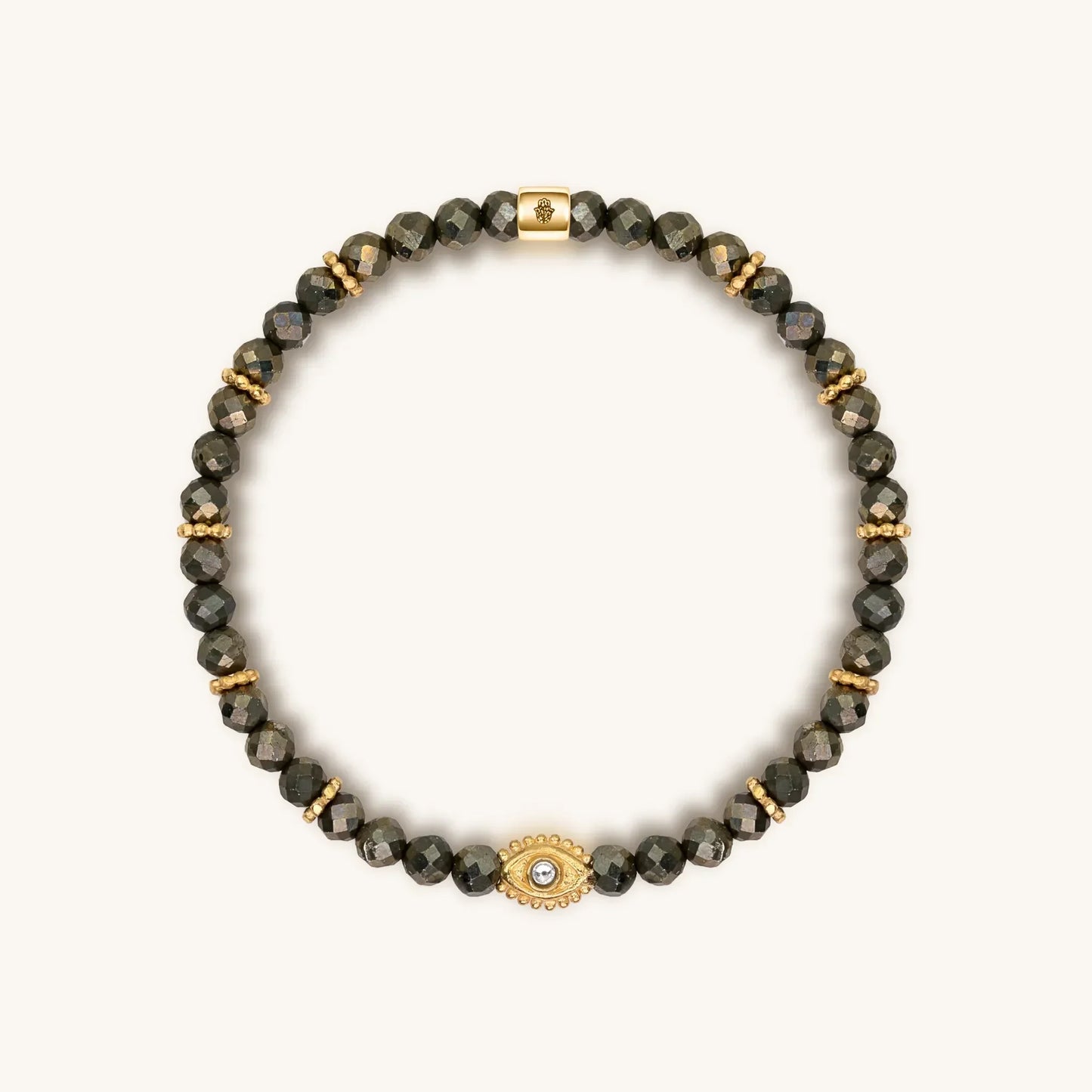 Fierce Spirit - Tiger's Eye Labradorite Pyrite Triple Protection Bracelet Stack