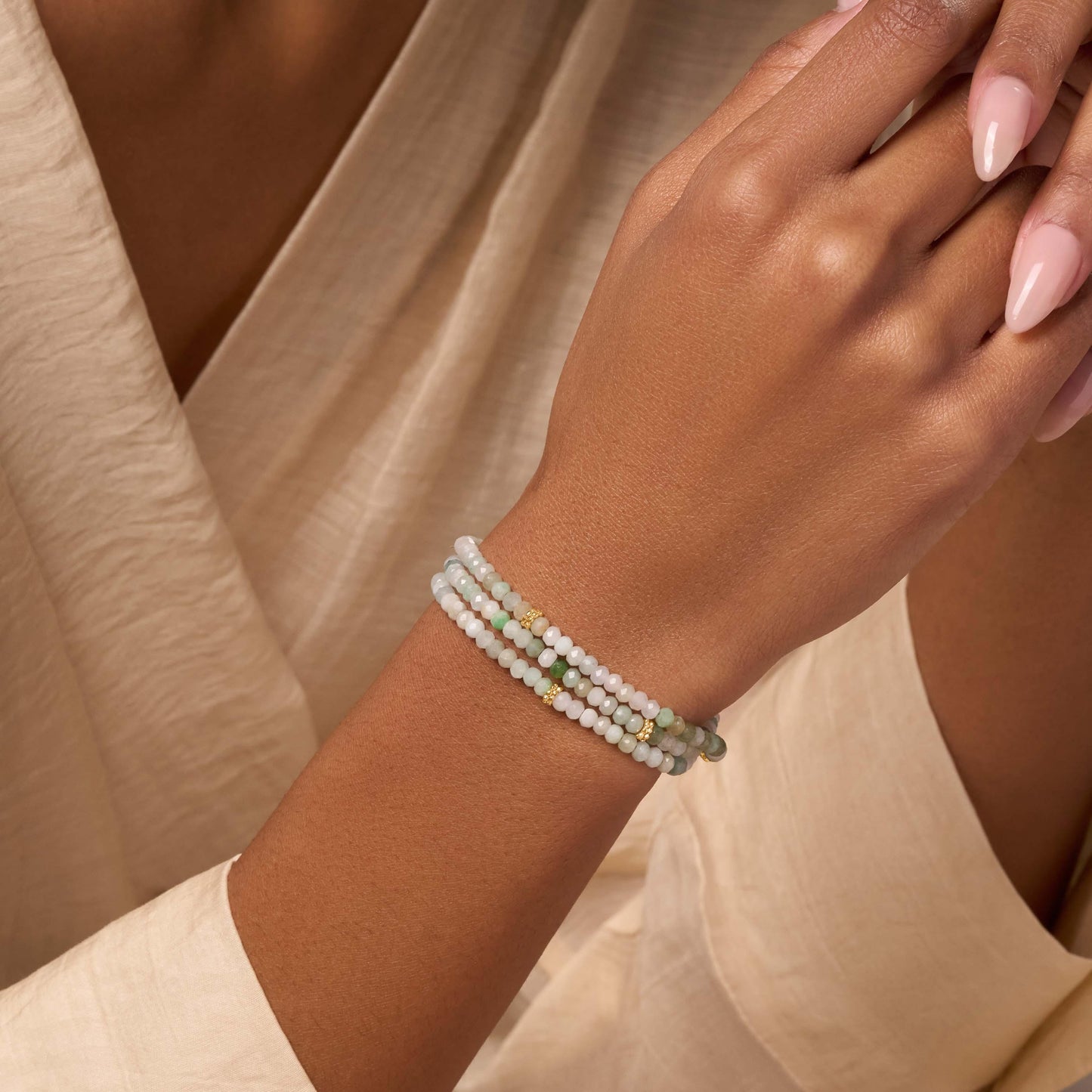 Manifest Abundance Jade Elephant Wrap Bracelet