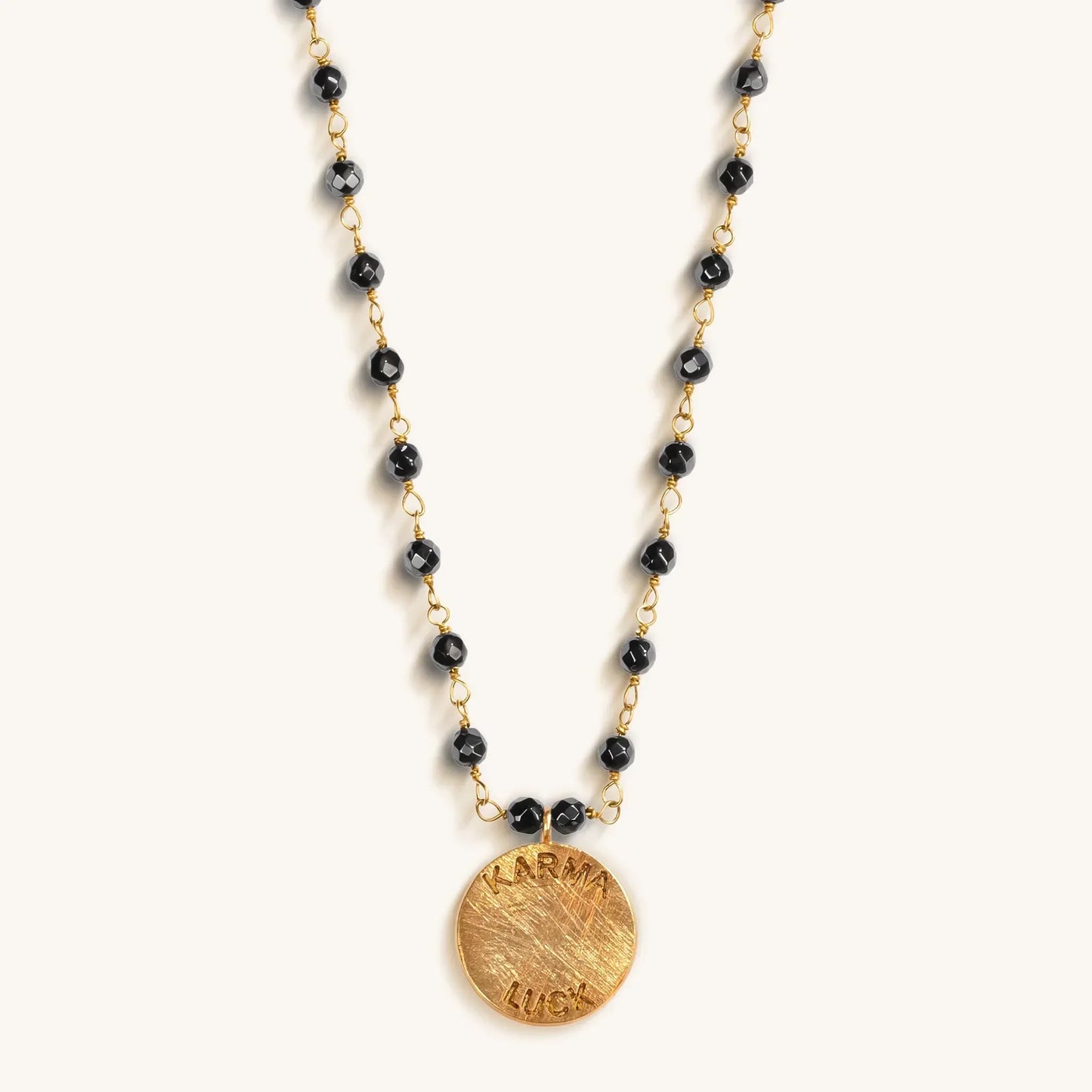 Enlightenment Hope - Hematite Lotus Necklace