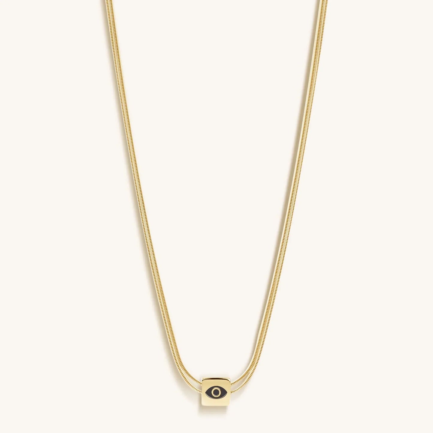 Attract & Connect - Clear Quartz Evil Eye April Birthstone Necklace