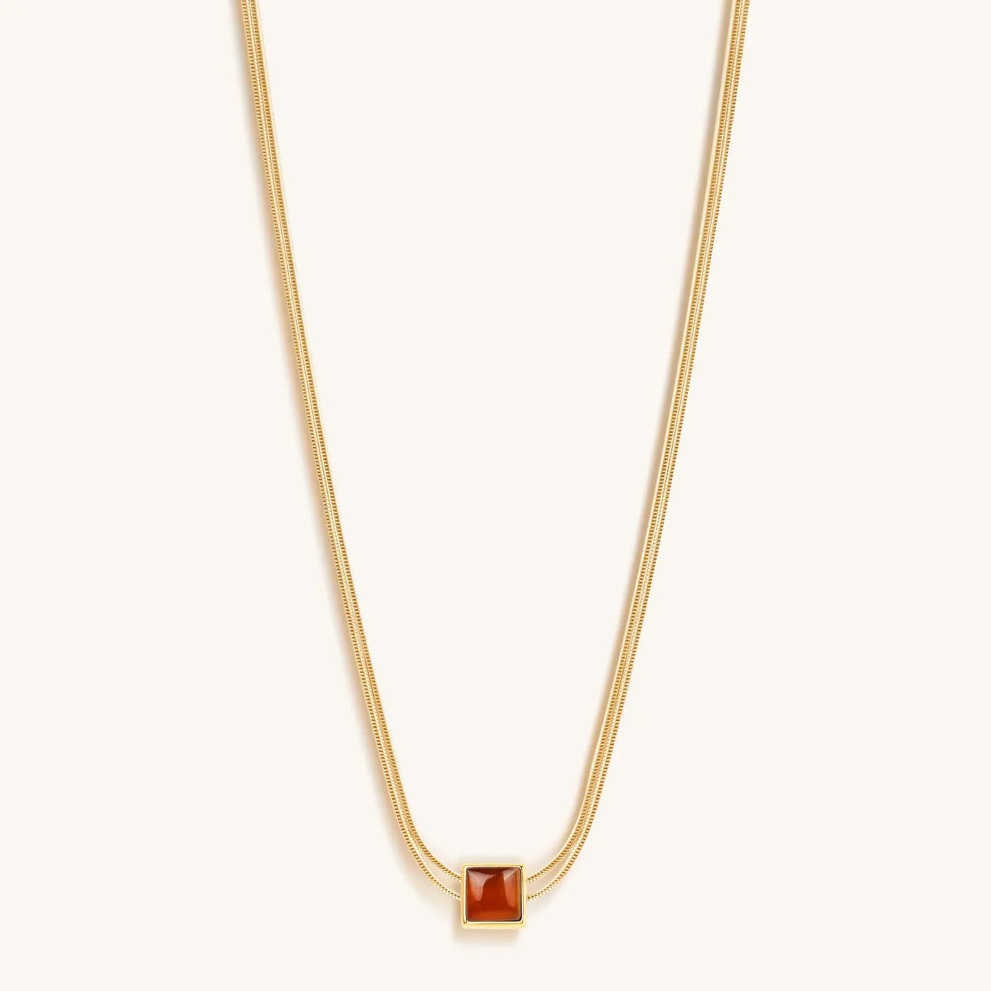 Renew & Energize - Garnet Evil Eye January Birthstone Necklace