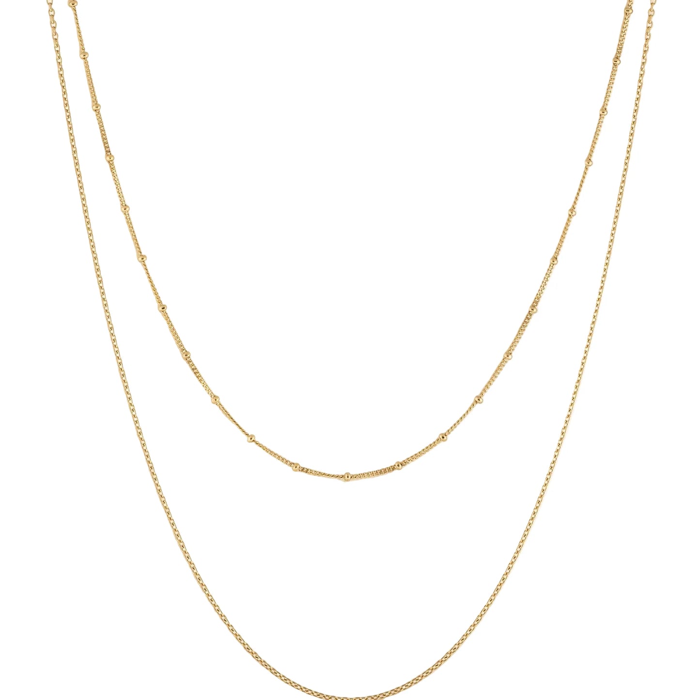 Golden Harmony - Double Chain Necklace