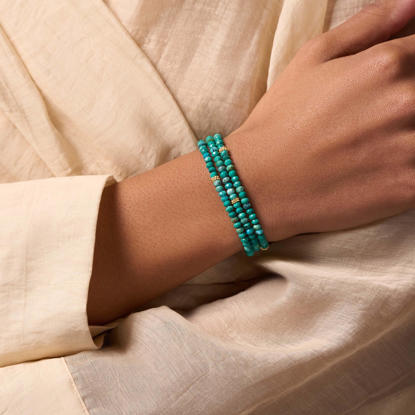 Serene Mindset Turquoise Infinity Wrap Bracelet