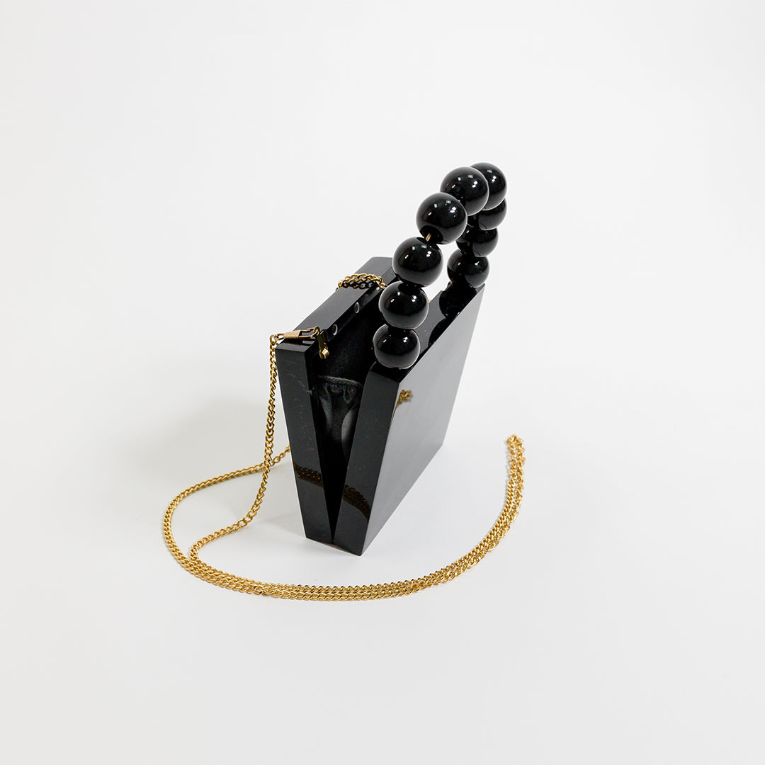 Twinkling Noir Mosaic Clutch