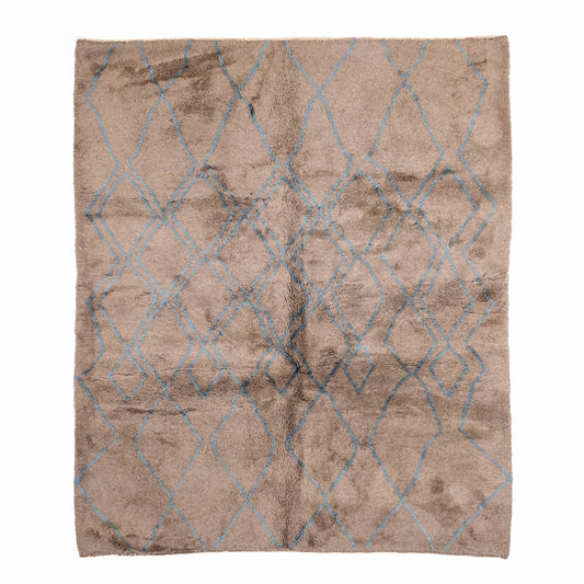 Oceanic Lattice - Luxury Shag Moroccan Rug