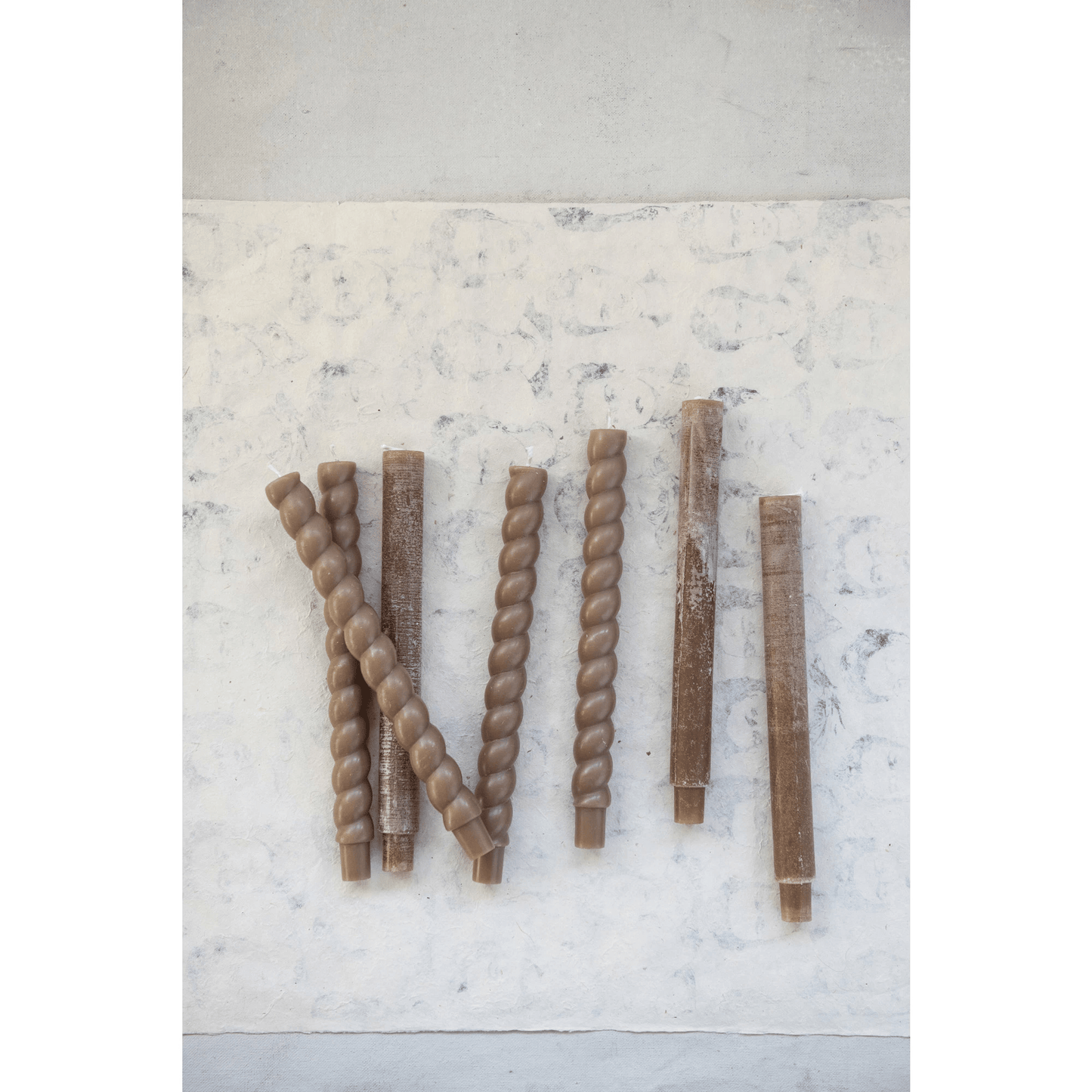 Unscented Tapered Twist Candles, Set of 2 (3 Color Options)