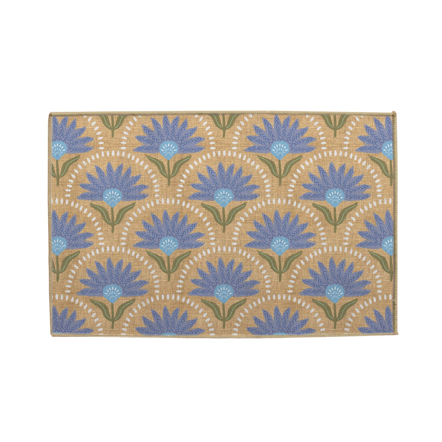 Coneflower Blue Nu-Jute Rug - New & WASHABLE!