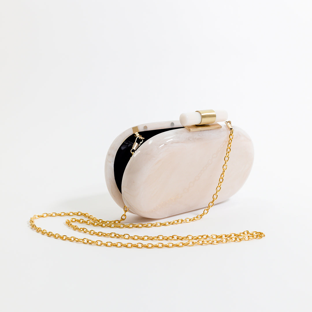Pearl Ethereal Capsule Clutch