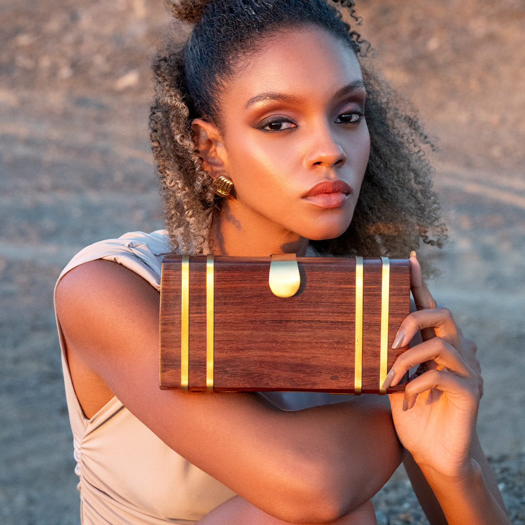 Wooden Opulent Clutch
