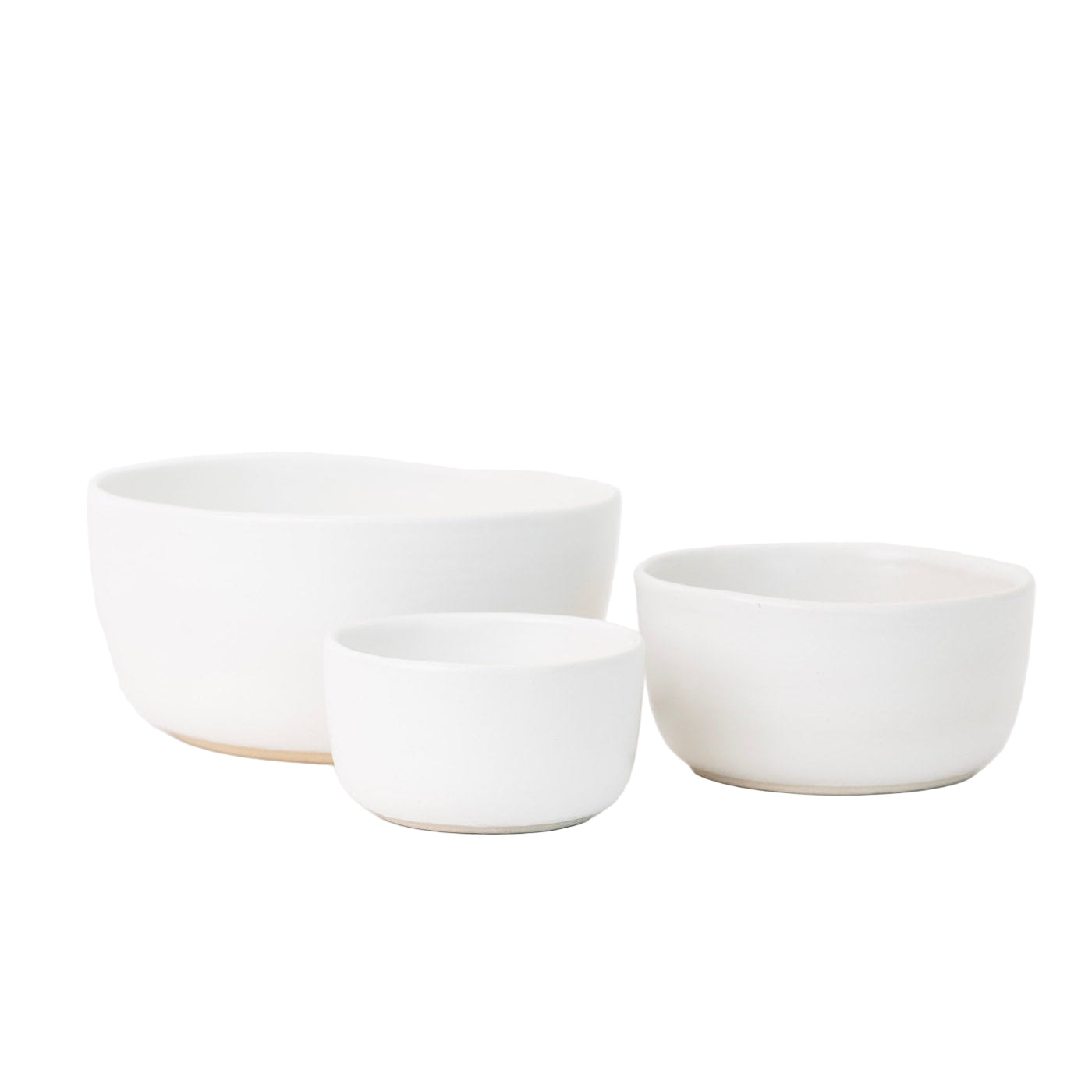 Wallace Nesting Bowls - Matte White - Set of 3