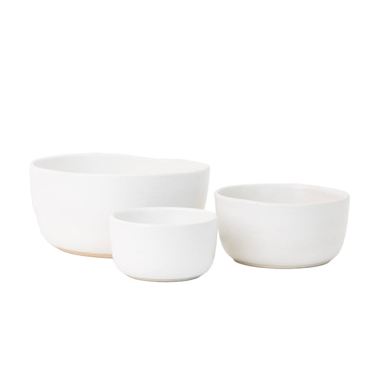 Wallace Nesting Bowls - Matte White - Set of 3