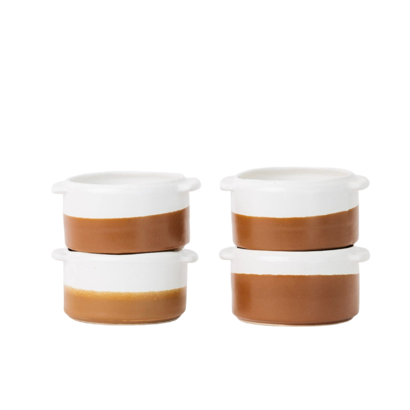 Waylon Soup Bowl - Brown/White - Set of 4