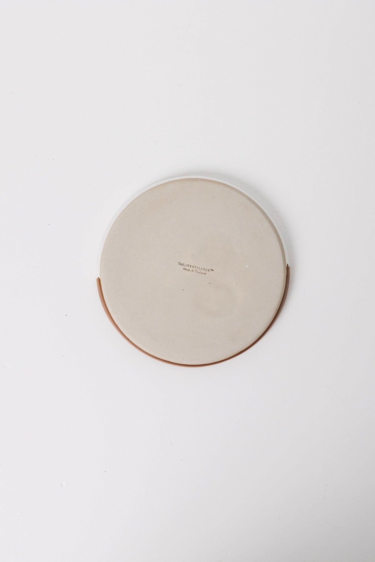 Waylon Appetizer Plate - Brown/White - Set of 6