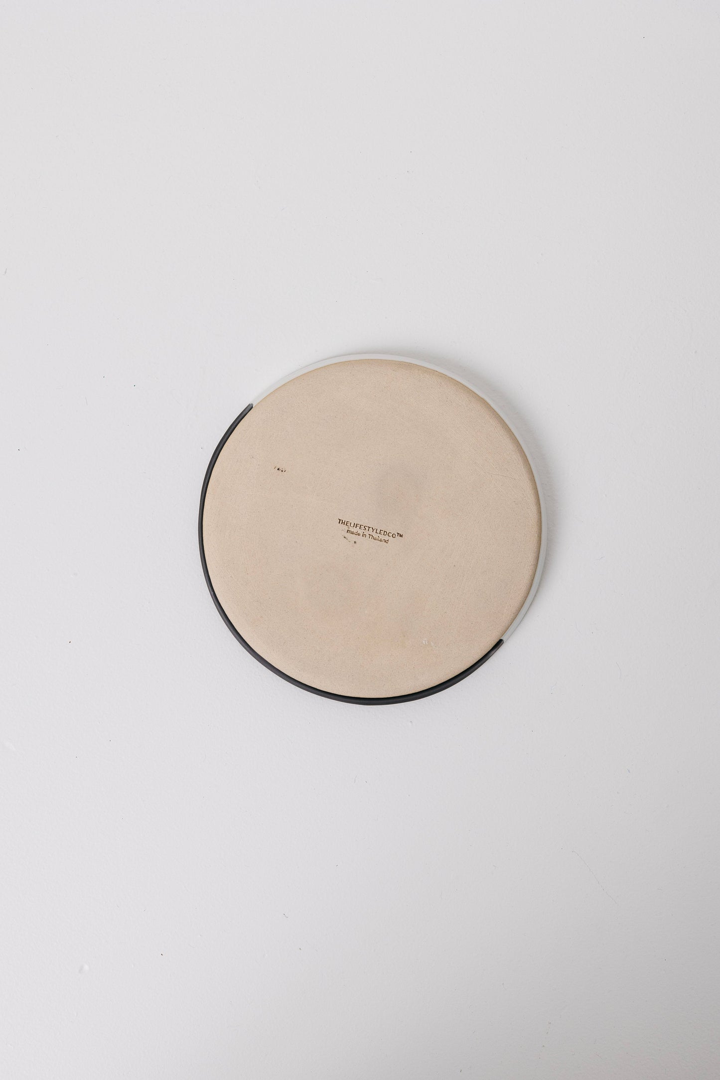 Dawson Appetizer Plate - Matte Black/White - Set of 6